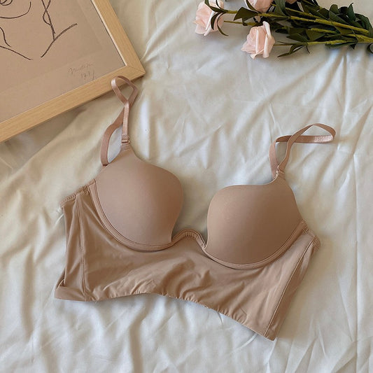 Beige Colour Dearie & Co Mona Lower Back Bra