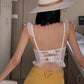 Back of Model wearing Dearie & Co Lingerie Girdle Embry