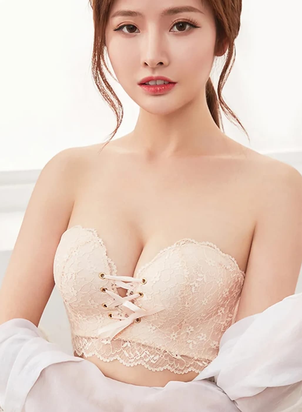 【Strapless Bra】Lace Strapless Bra