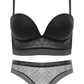 Black Colour Dearie & Co Push Up Lower Back Bra